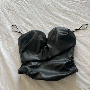 House of CB Saffira Faux Leather Corset top